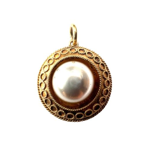 Victorian Gold Locket with Enamel Painting